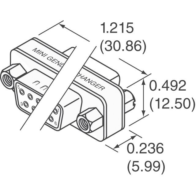 GCHDLPF15F15F NorComp Inc.  D-Sub D-Shaped Connector Adapters
